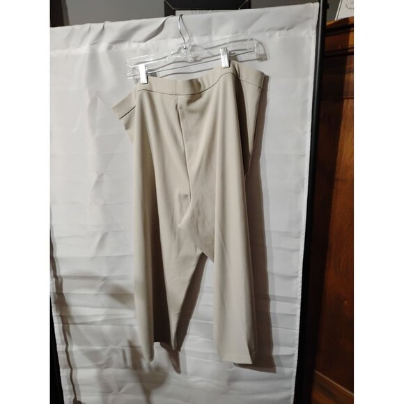 Susan Graver 2XP capris beige, office pockets fall winter color pull on poly spa - Picture 4 of 5